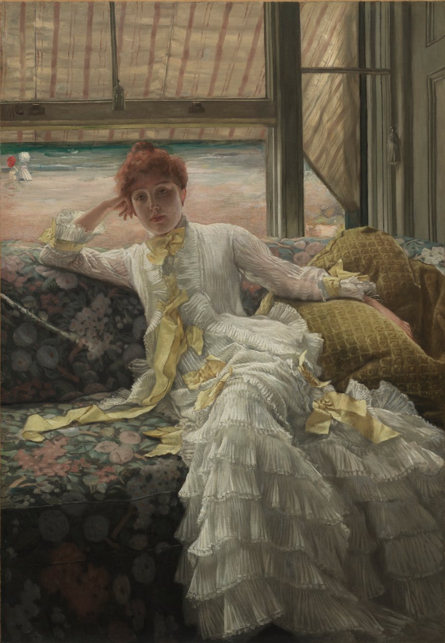 Am Meer (Juli: Beispiel eines Porträts) von James Tissot