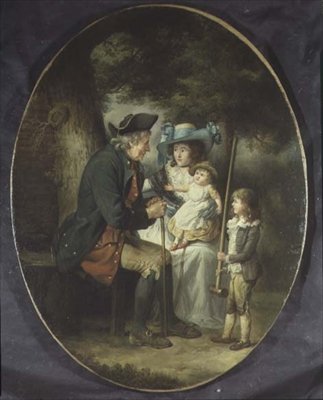 Familie in einer Landschaft von James Ward