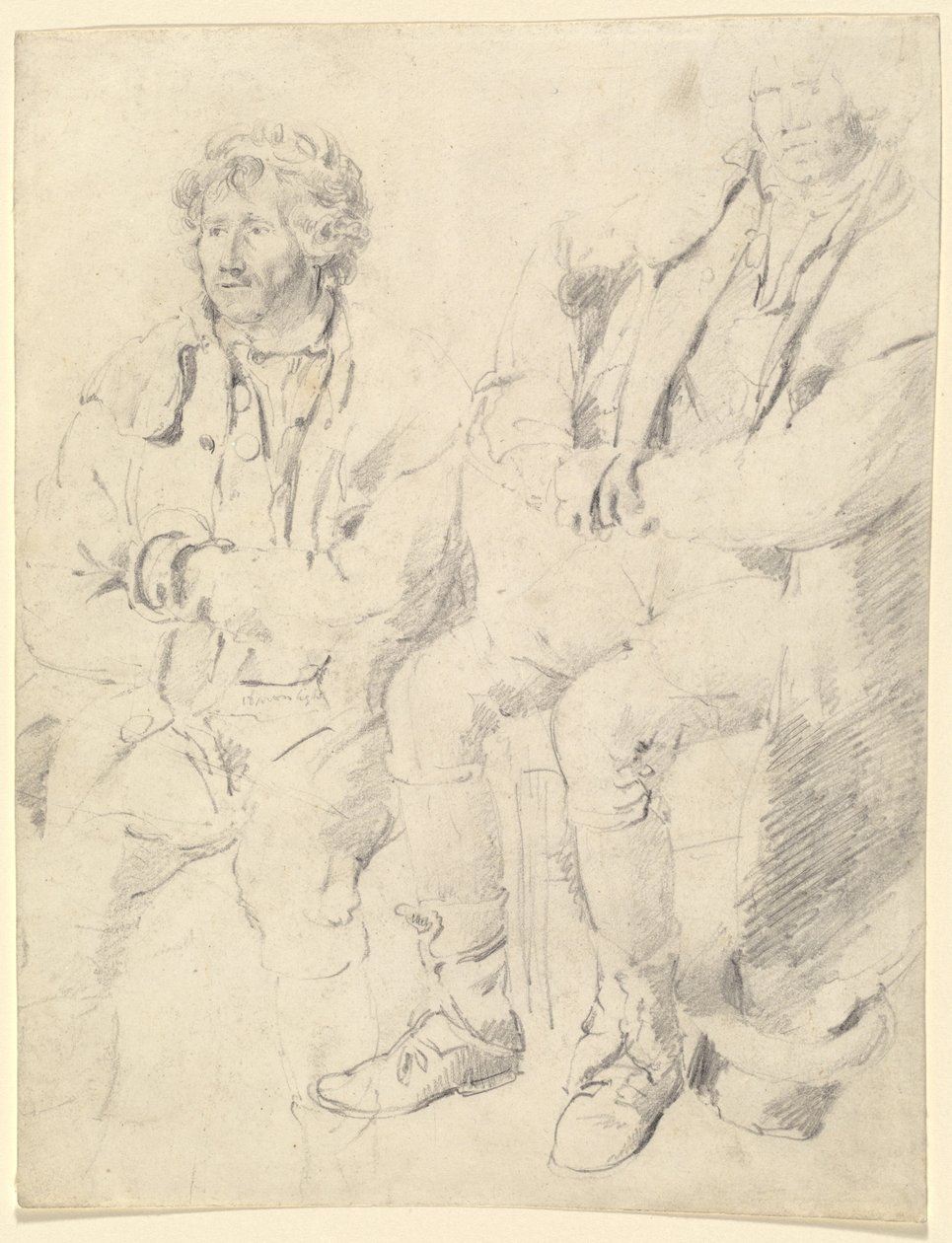Zwei Studien eines sitzenden Mannes von James Ward