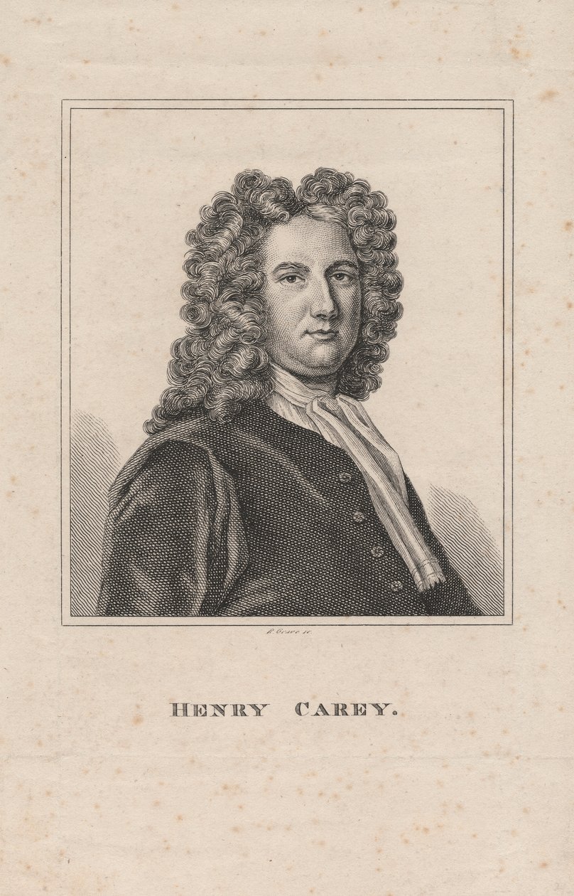 Henry Carey, graviert von R. Grave, ca. 1800 von James Wasdail