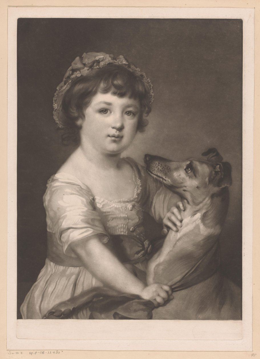 Porträt von Frances Lascelles von James Watson (prentmaker)