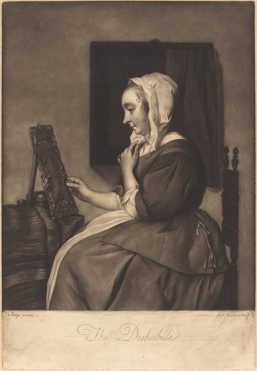 Das Negligé von James Watson after Gabriel Metsu