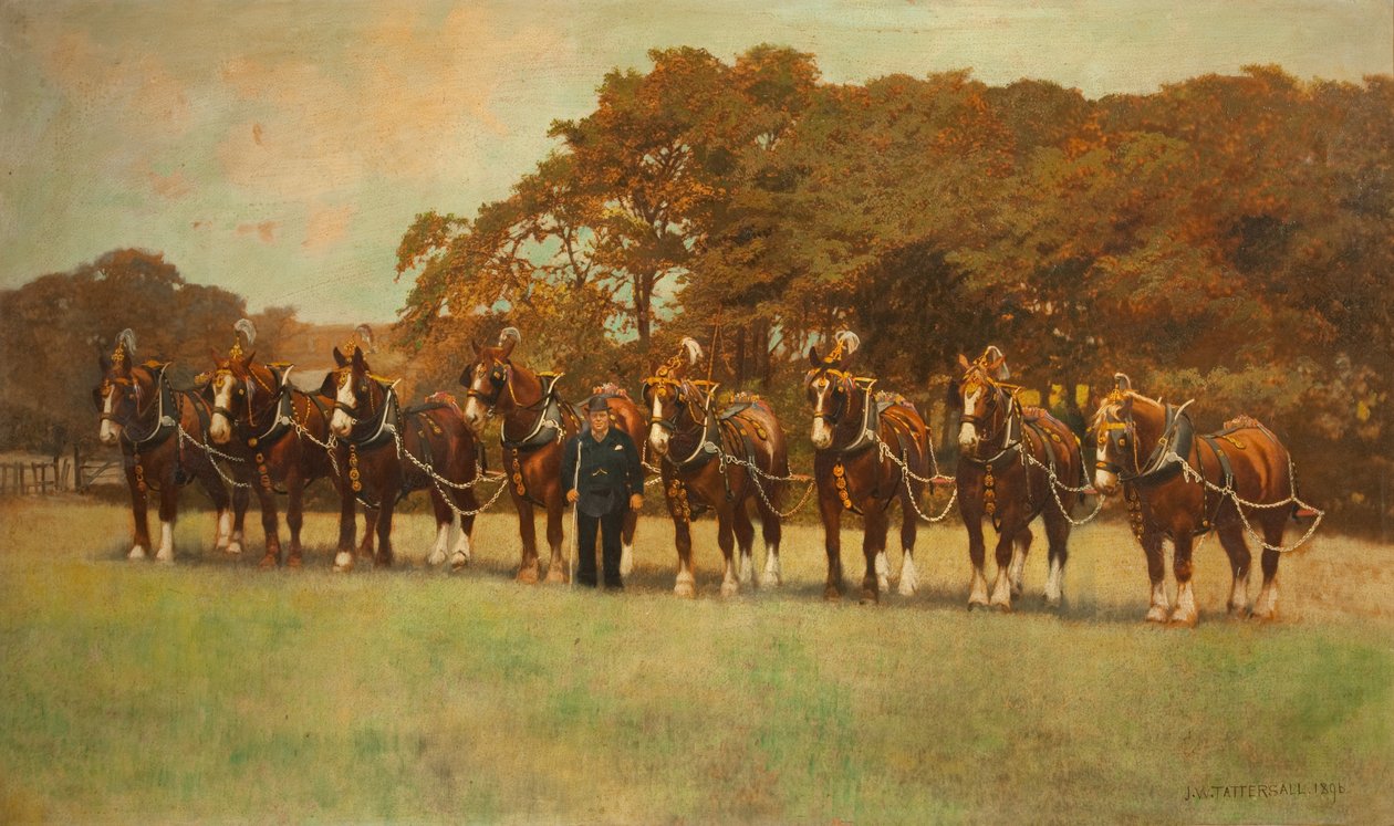 Shire-Pferde, 1896 von James Weaver Tattersall