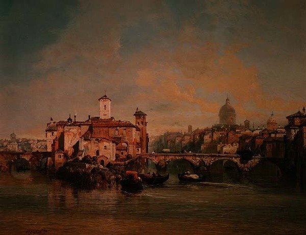Blick auf den Tiber von James Webb