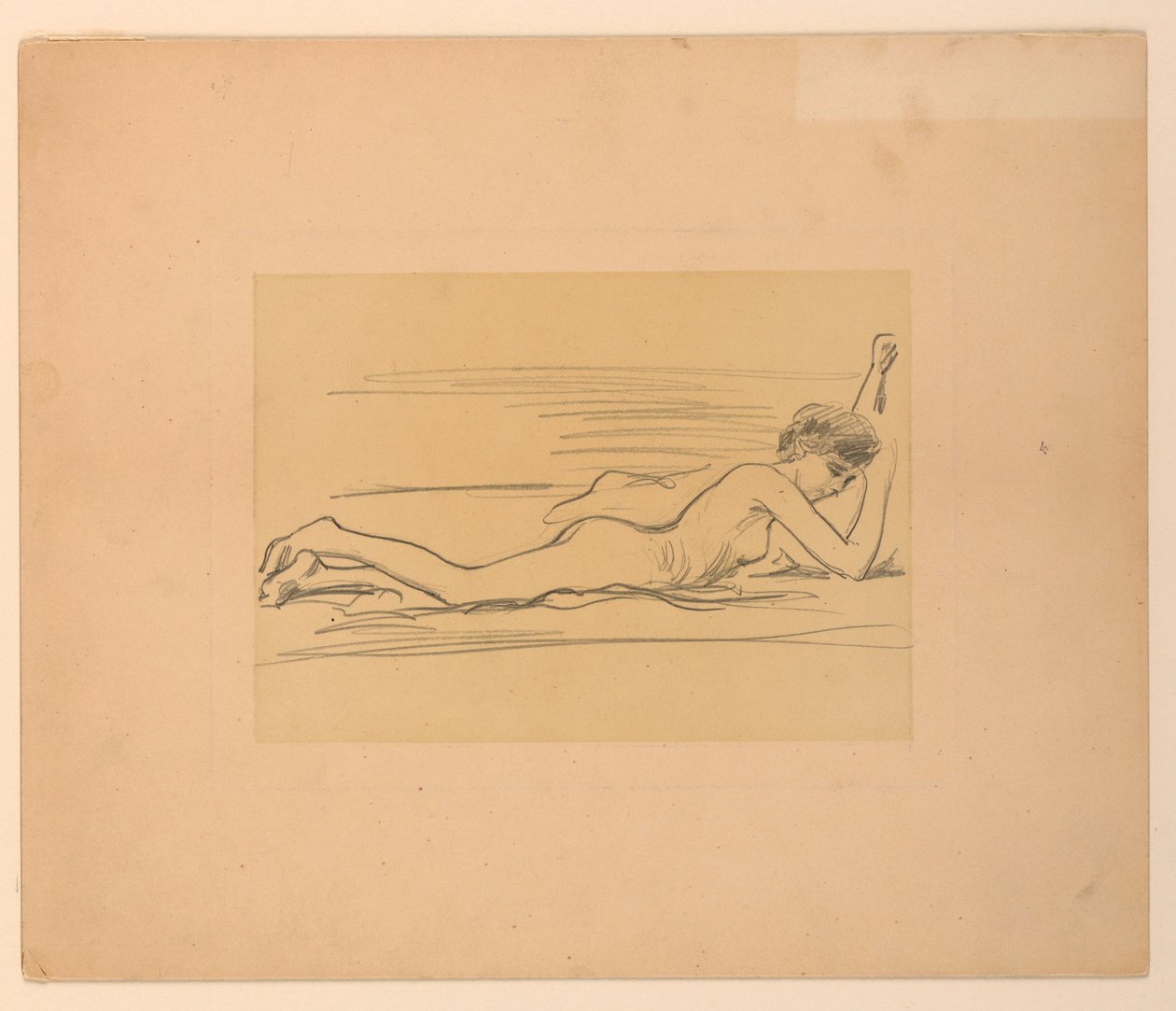 Skizze eines weiblichen Aktes von James Wells Champney