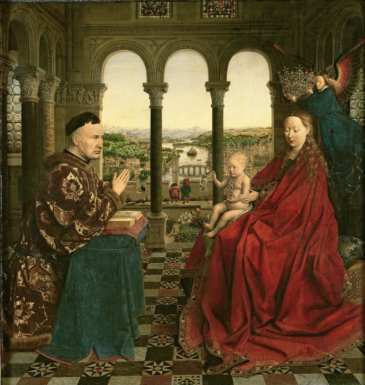 Die Rolin-Madonna (La Vierge au Chancelier Rolin) von Jan van Eyck
