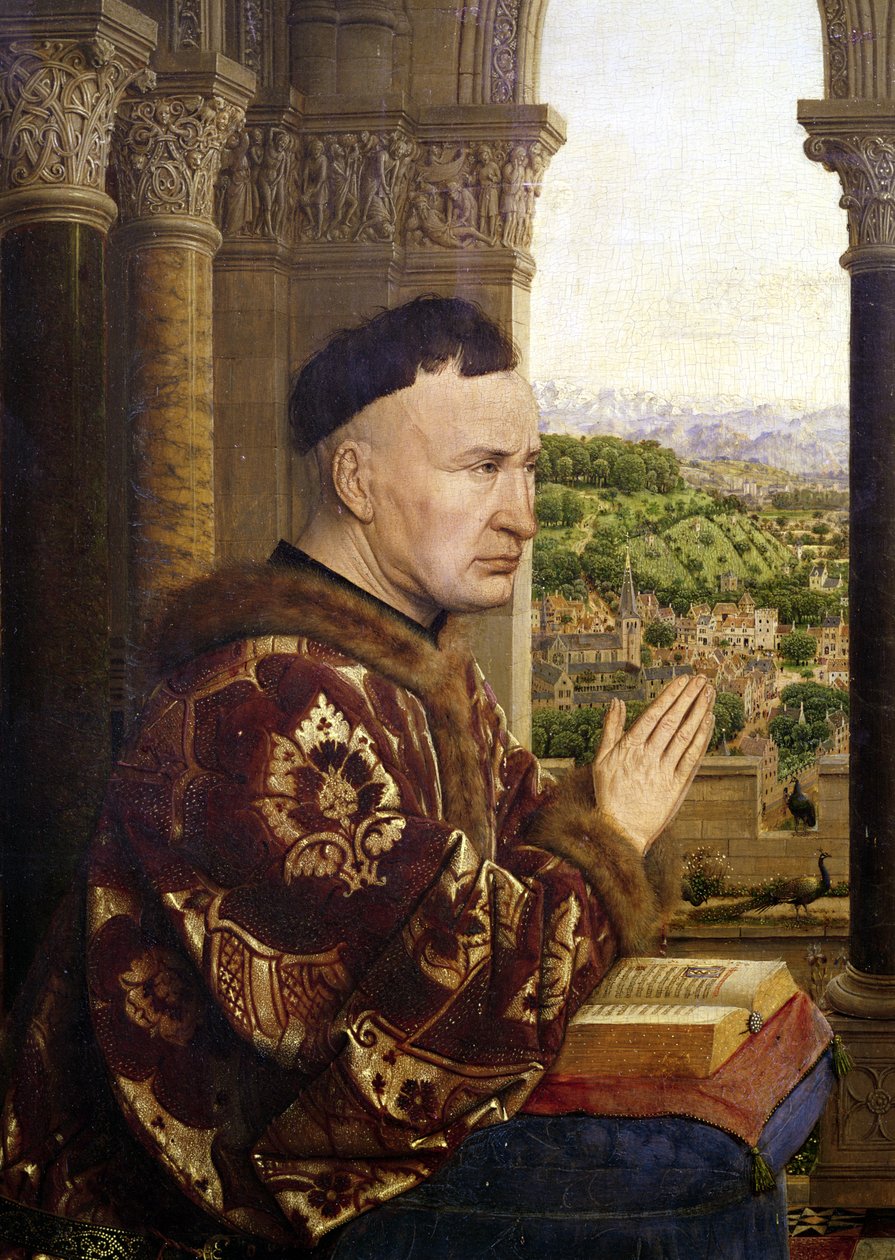 Die Rolin-Madonna (La Vierge de Chancelier Rolin) (Detail) von Jan van Eyck