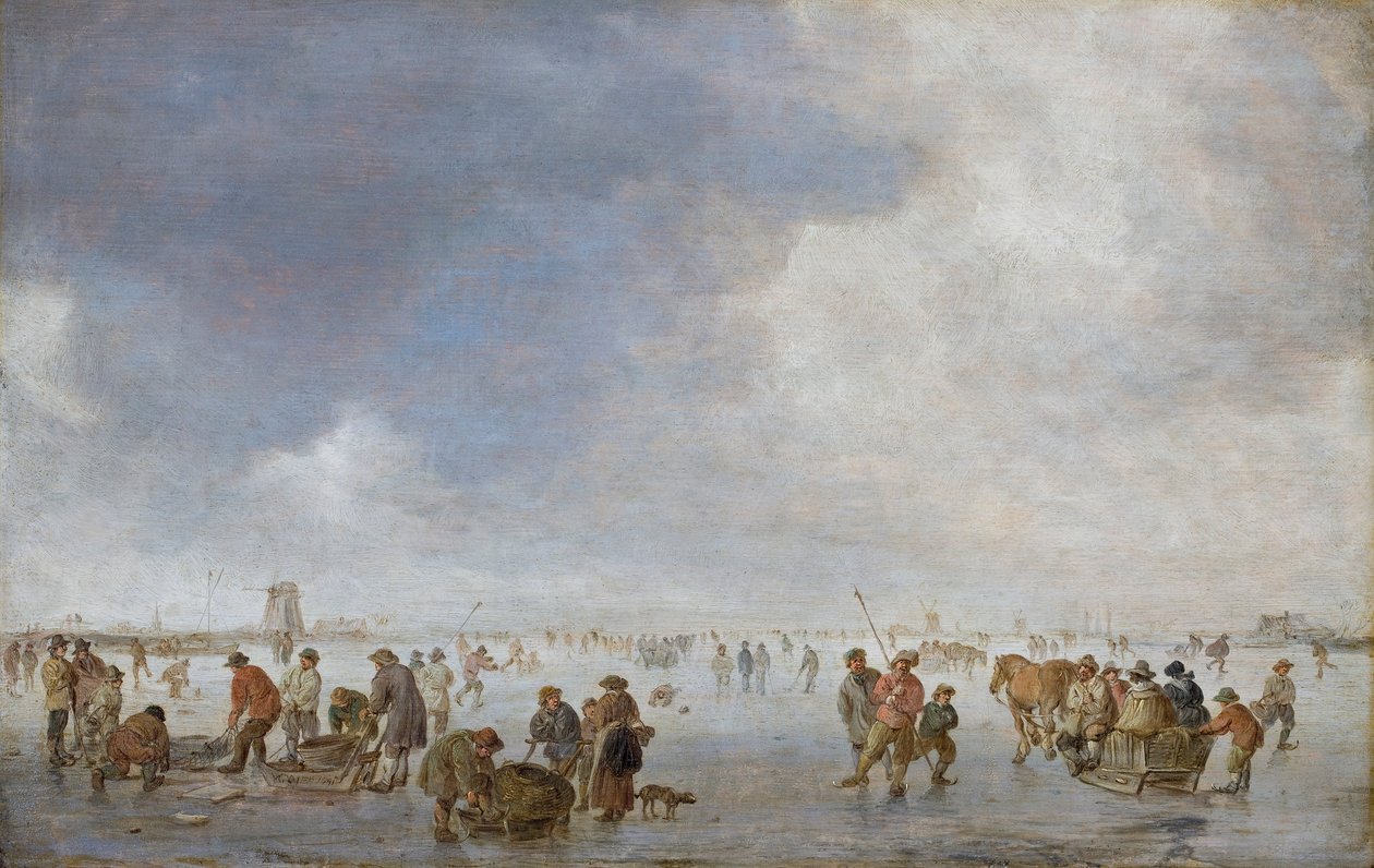 Winterszene auf dem Eis von Jan Josephsz van Goyen