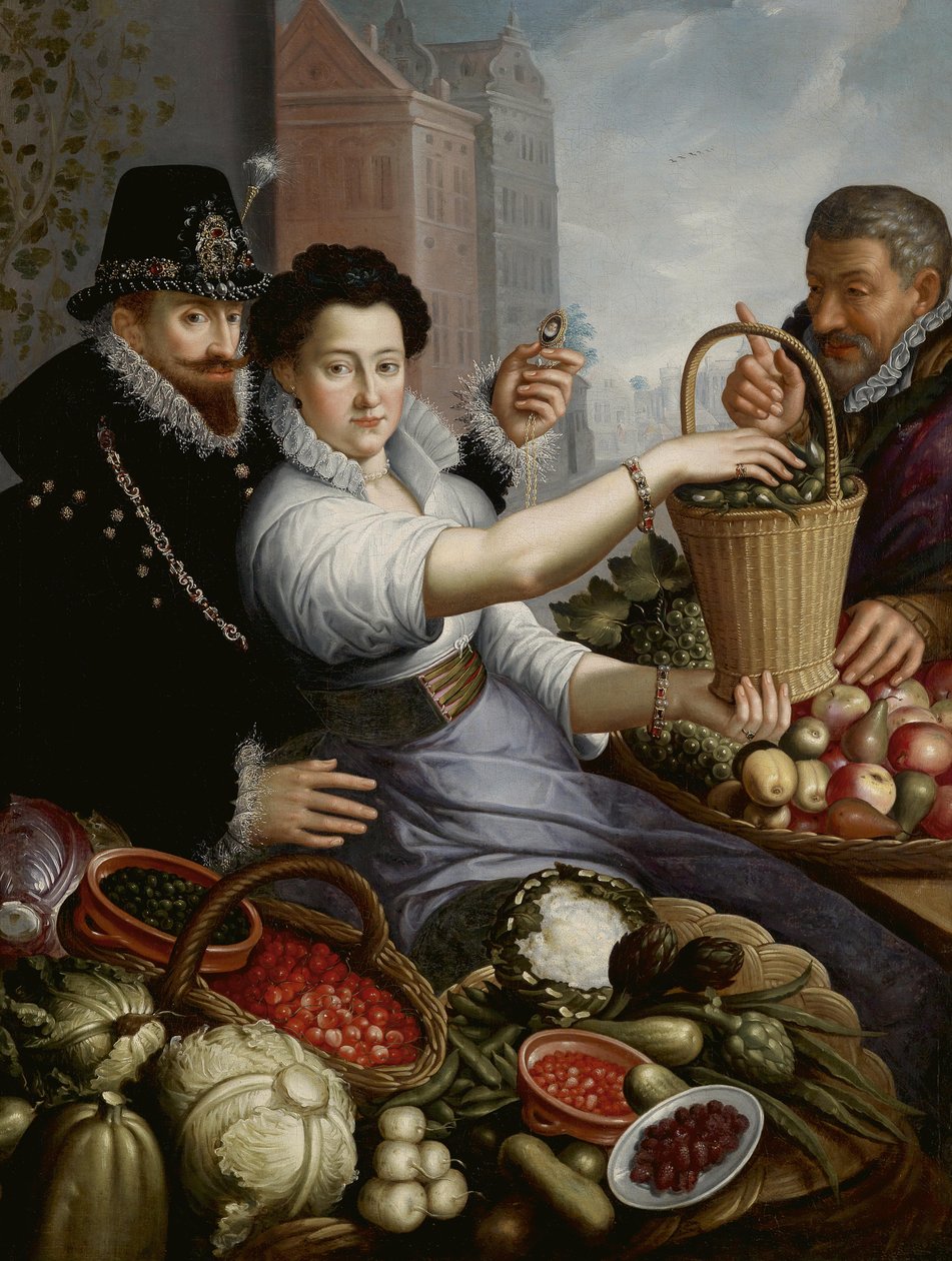 Porträt eines aristokratischen Ehepaares in Marketenderpose von Jan Baptist Saive