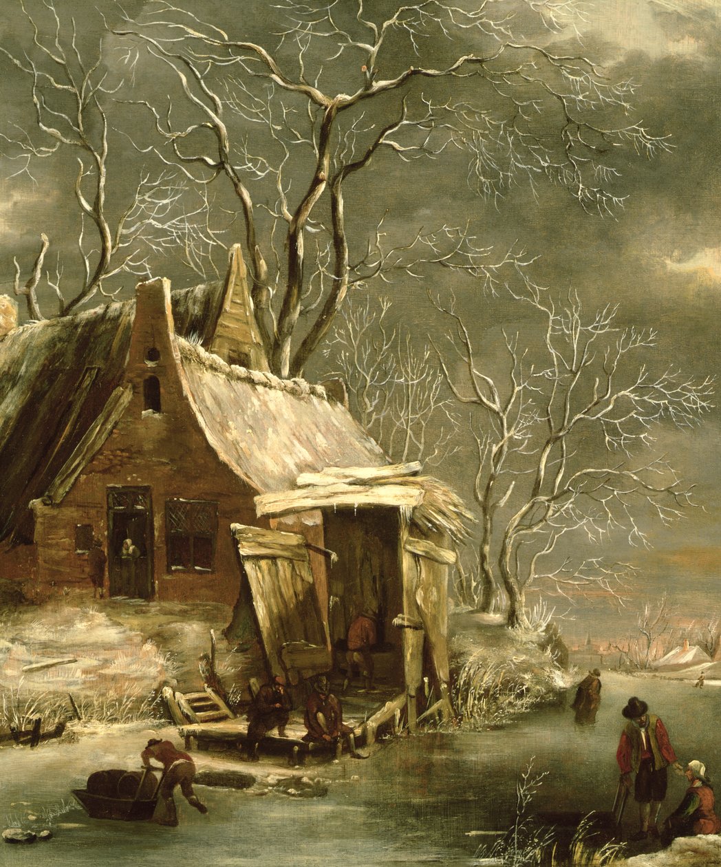 Amsterdam, Winterszene, 17. Jahrhundert von Jan Abrahamsz. Beerstraten