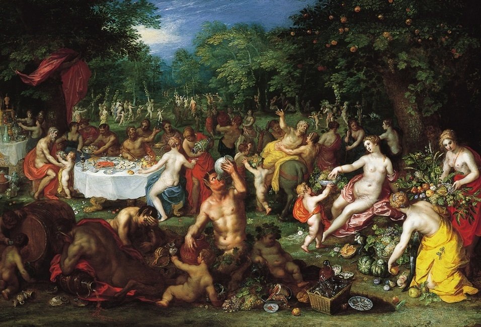 Ein Bacchanal von Jan the Elder Brueghel