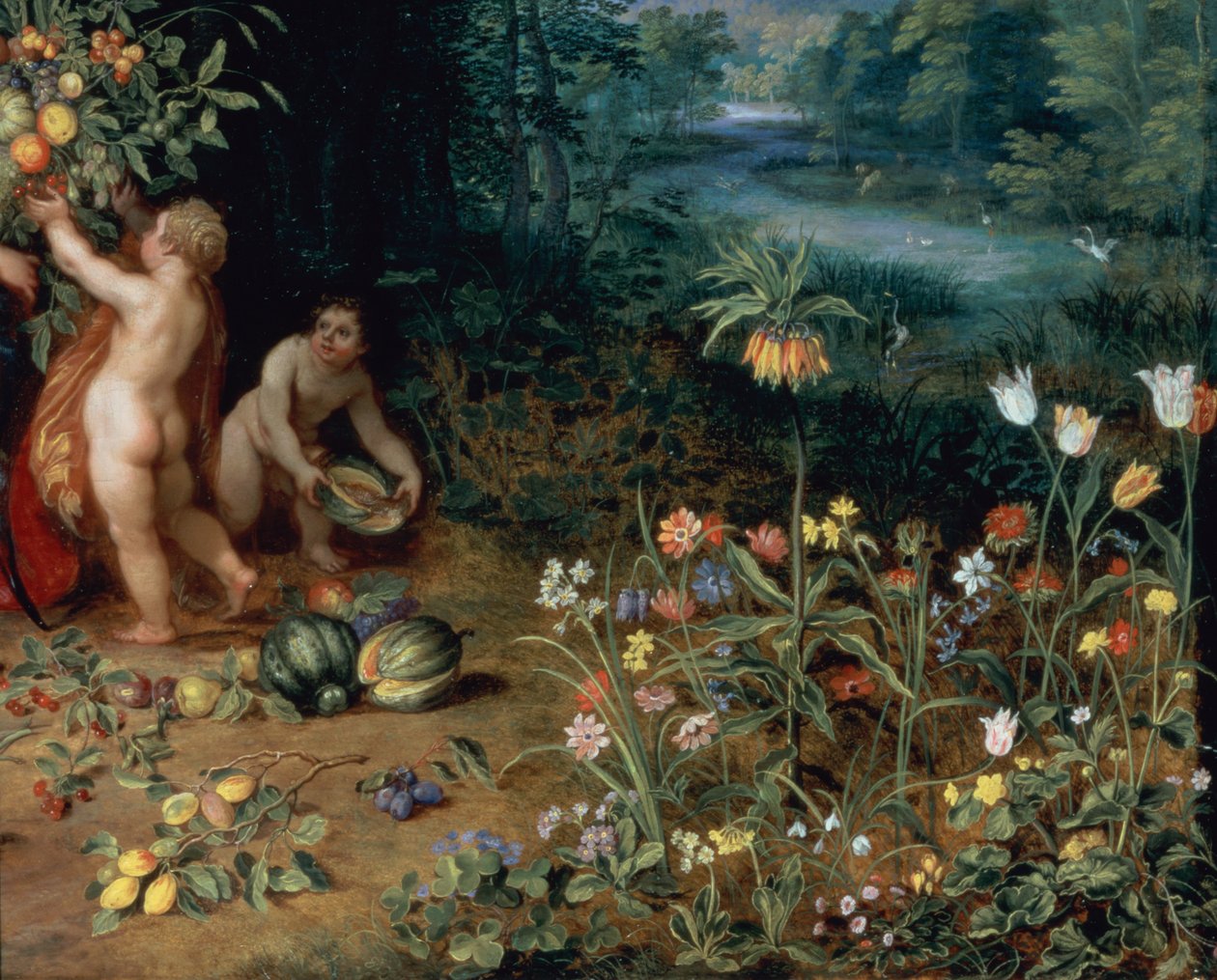 Allegorie des Überflusses (Detail) von Jan the Elder Brueghel