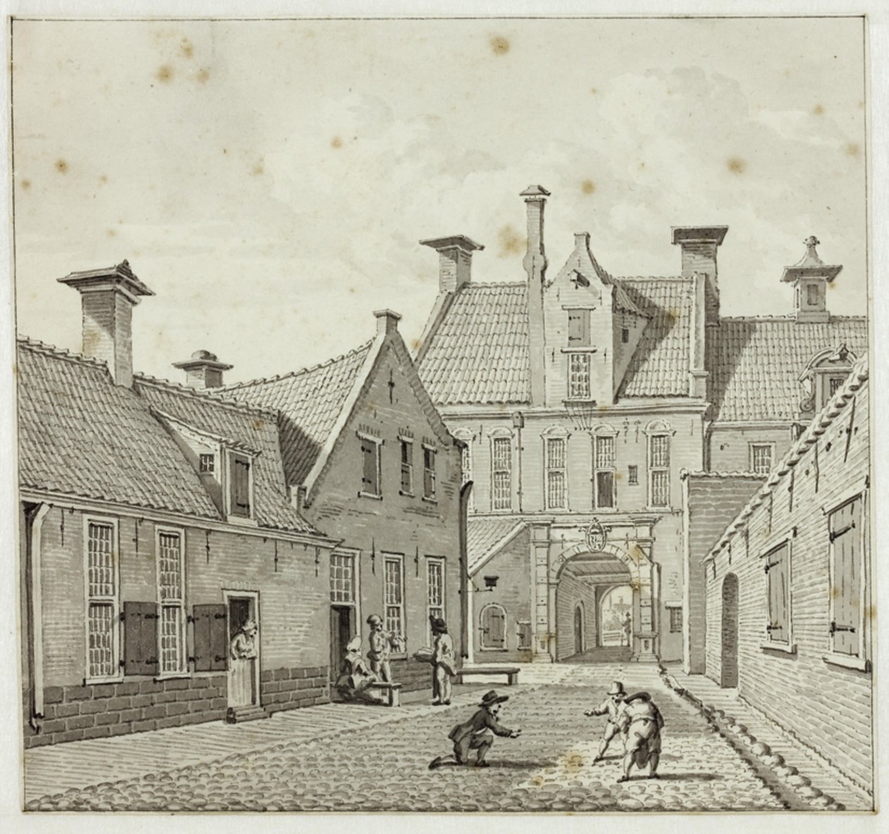 Das Gardepoort von der Turfstraat aus von Jan Bulthuis