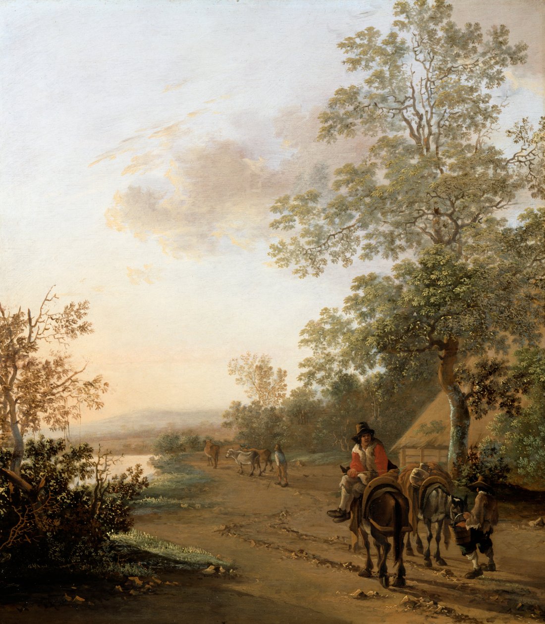 Straße am Seeufer von Jan Dirksz Both