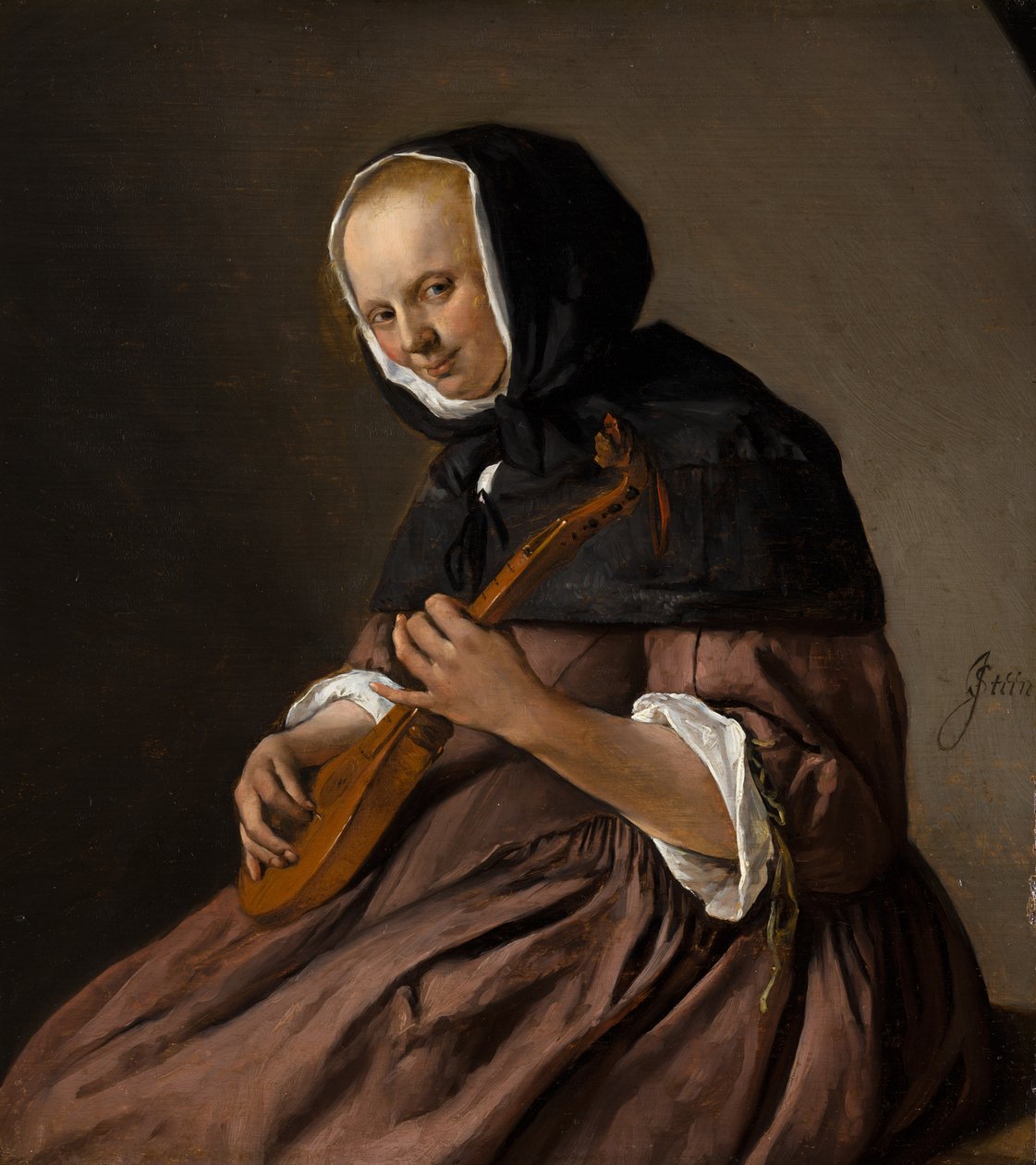 Frau spielt das Sistrum von Jan Havickszoon Steen