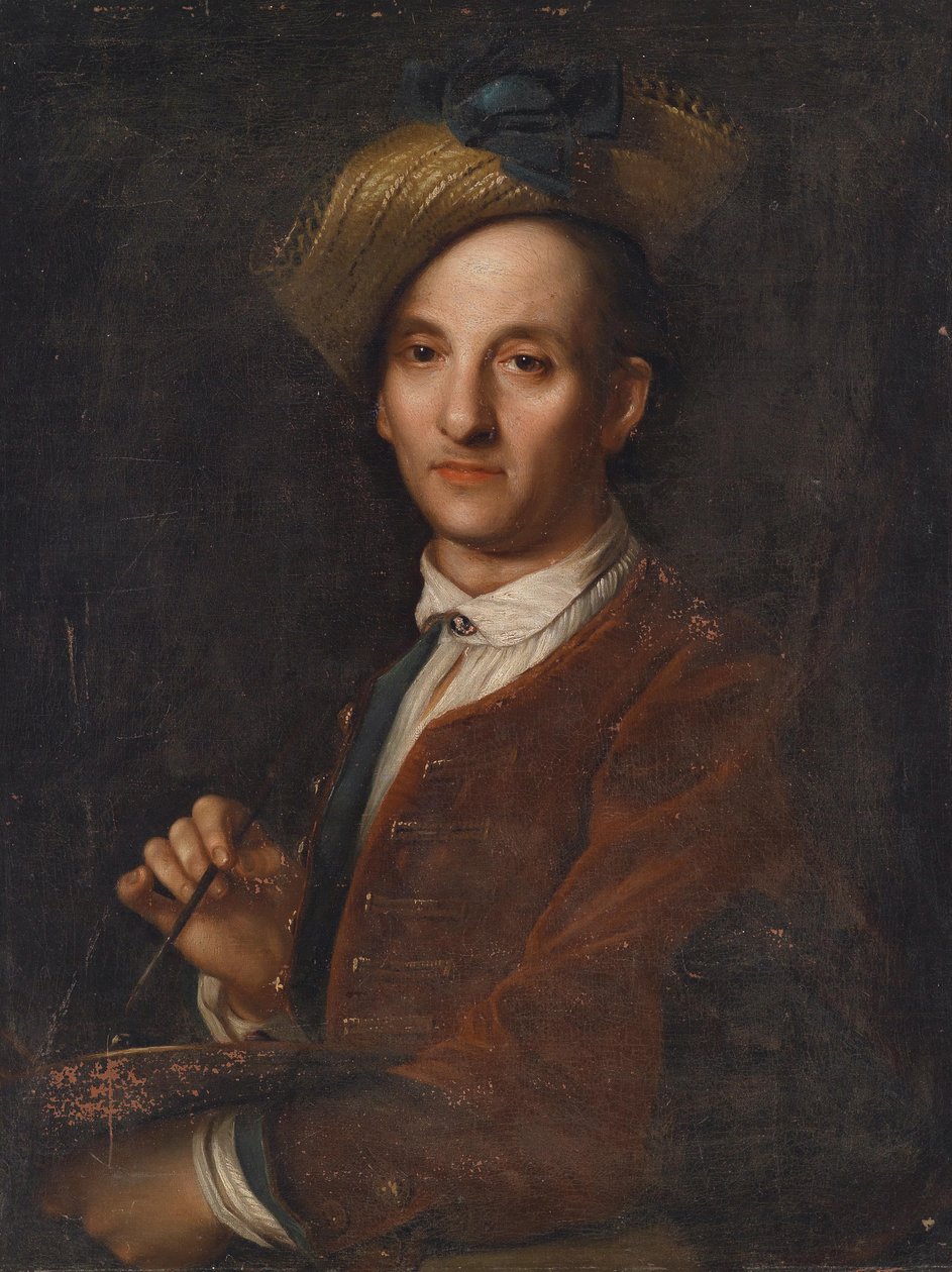 Porträt von David Hoyer (1667-1720), Maler von Jan Kupecký