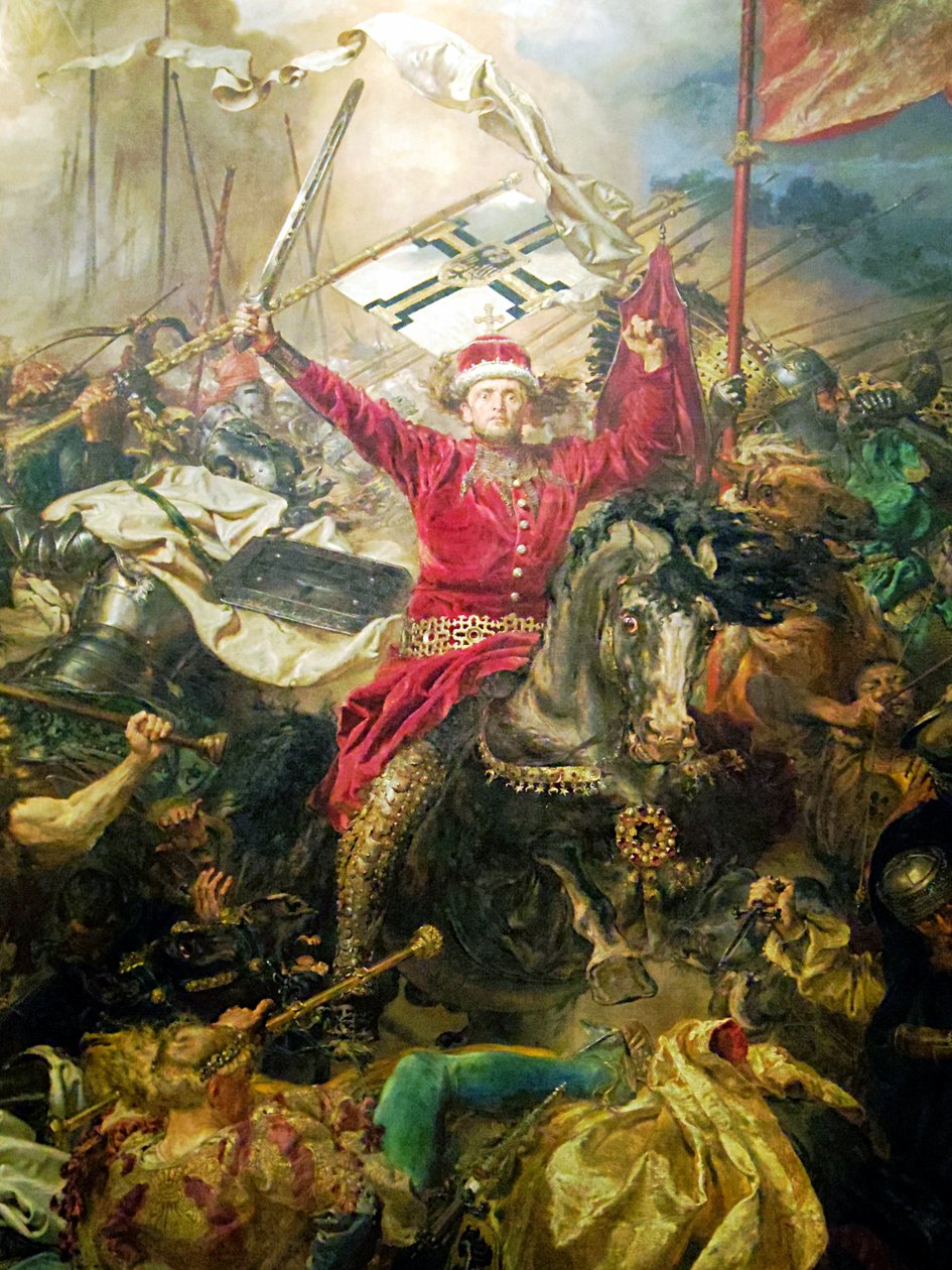 Fragment der Schlacht bei Grunwald, Vytautas der Große von Jan Alojzy Matejko