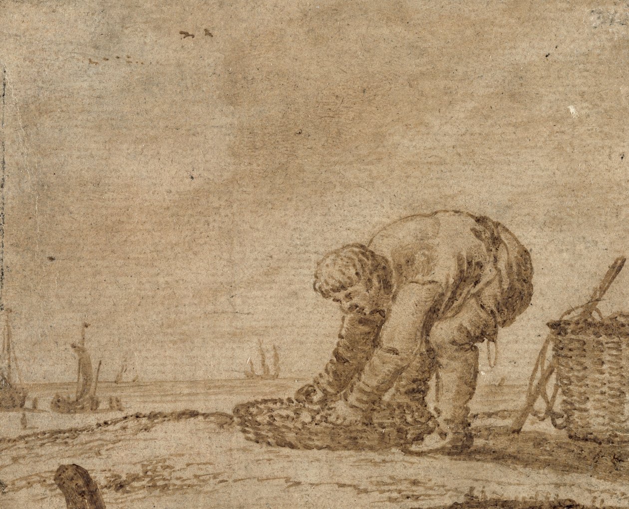 Fischer am Meeresufer, 1623 von Jan Porcellis