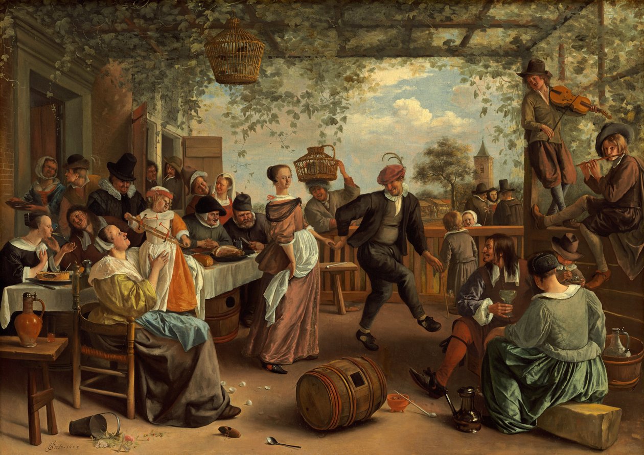Das tanzende Paar von Jan Havickszoon Steen