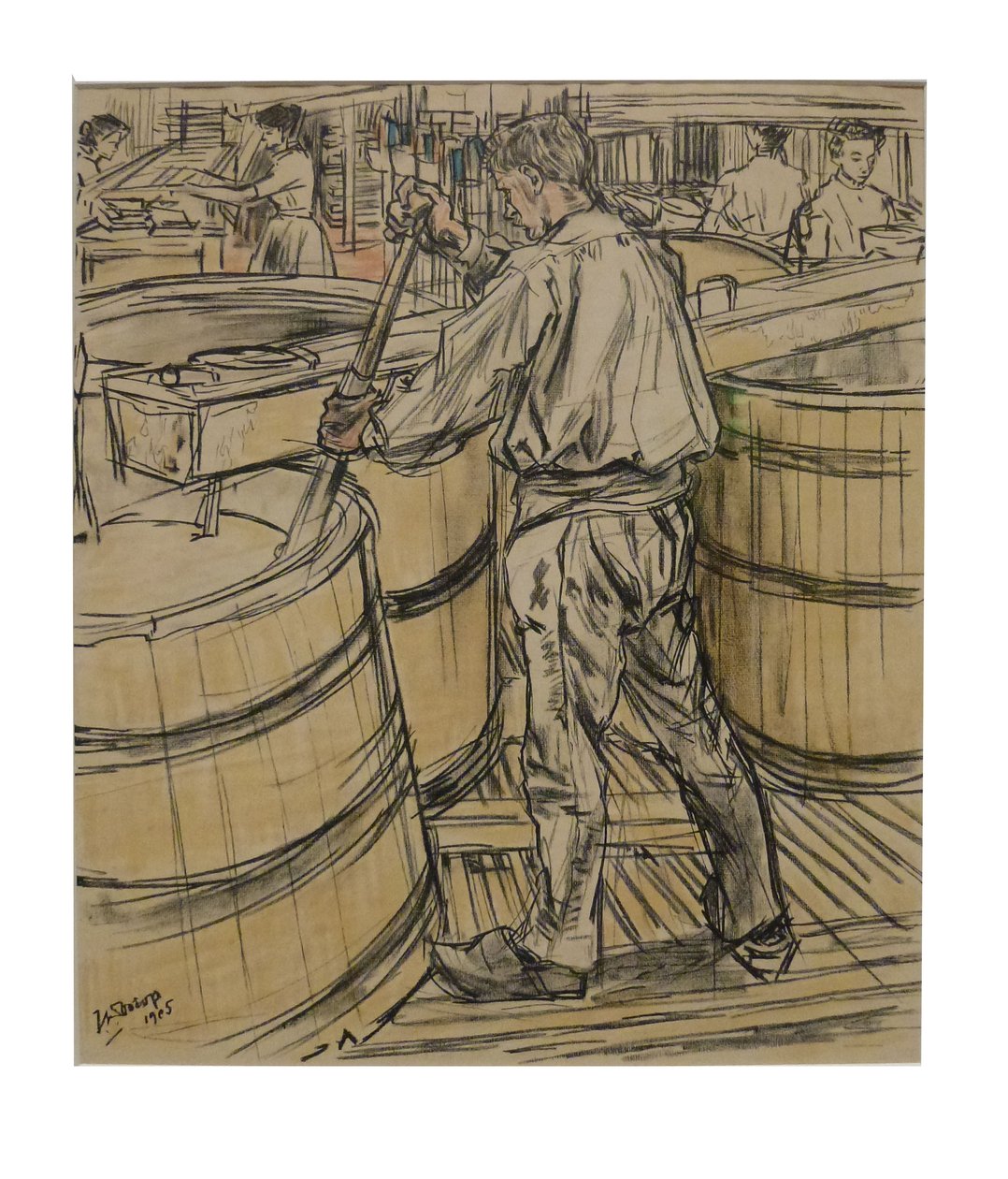 Roerkuip, 1 von 12 Lithografien, die Toorop über die Herstellung von Kerzen machte von Jan Toorop