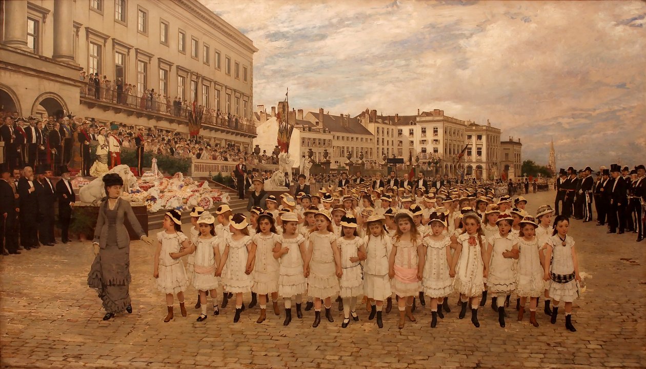 Die Schulrevue im Jahr 1878 von Jan Frans Verhas