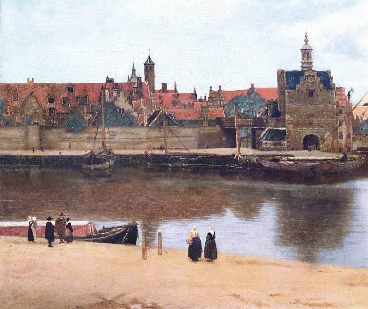 Ansicht von Delft, ca. 1660-61 (Detail) von Jan Vermeer van Delft
