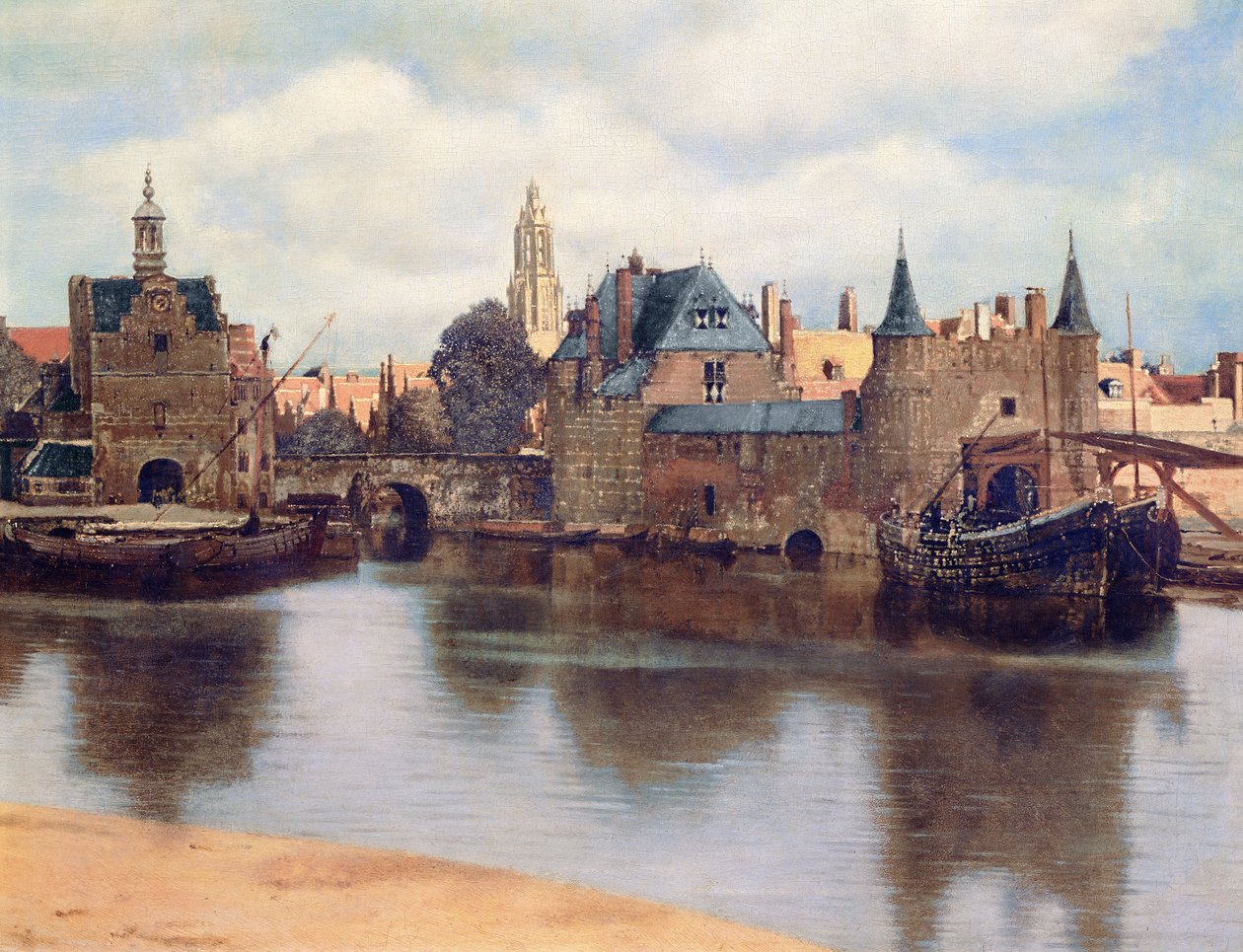 Ansicht von Delft (Detail) von Jan Vermeer van Delft