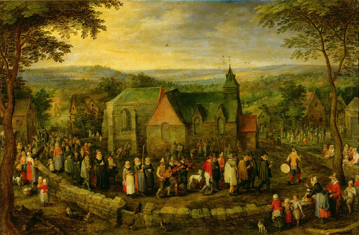 Landleben mit einer Hochzeitsszene von Jan the Elder Brueghel