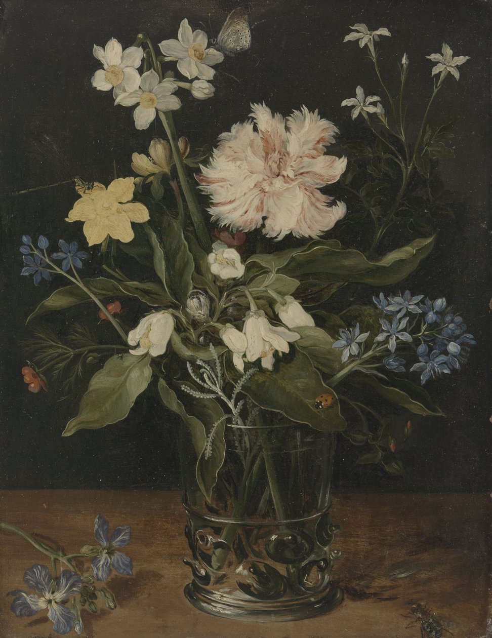 Stillleben mit Blumen in einem Glas von Jan the Elder Brueghel