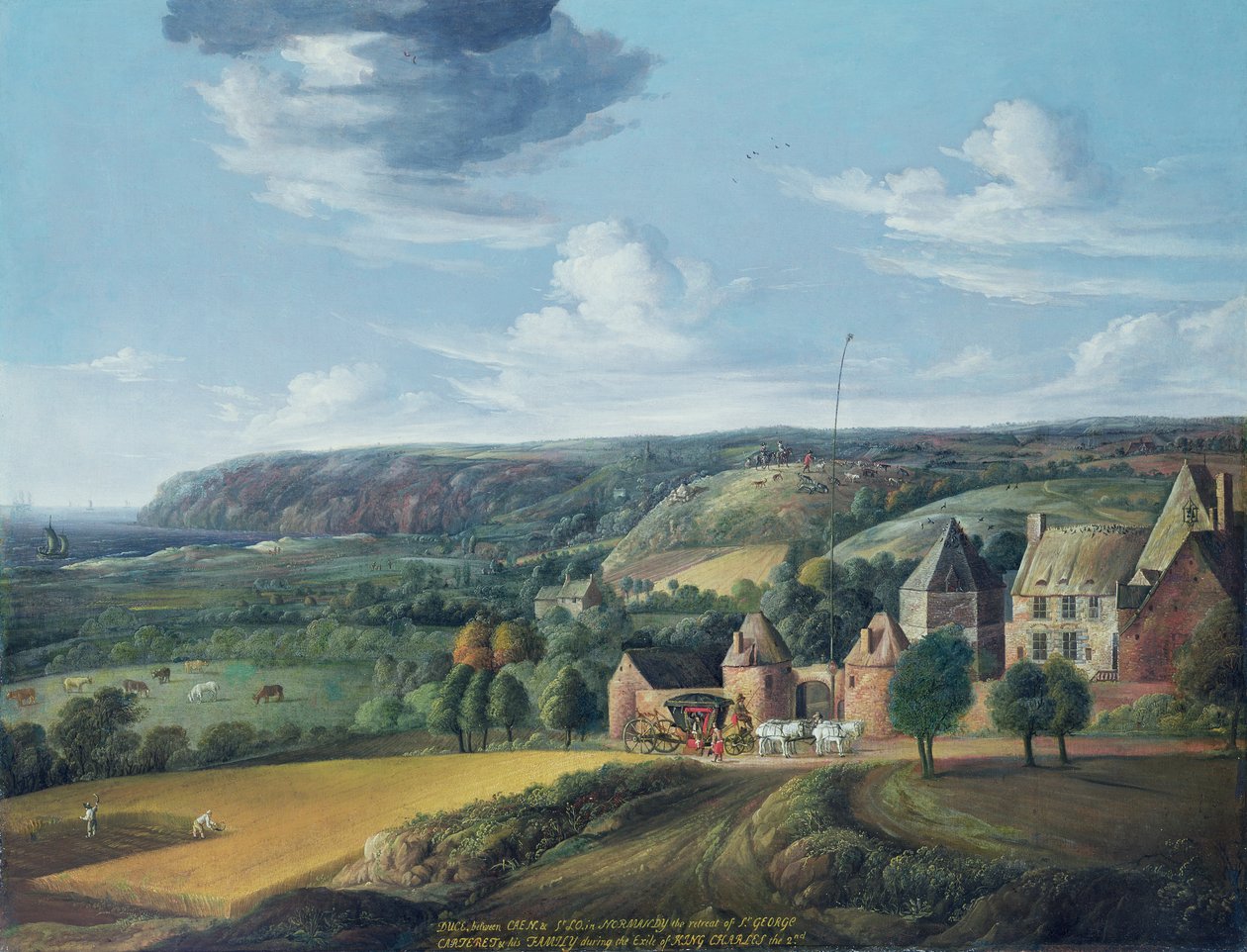 Ansicht von Potrel Manor, in der Nähe von Dragey in der Normandie von Jan the Elder Griffier