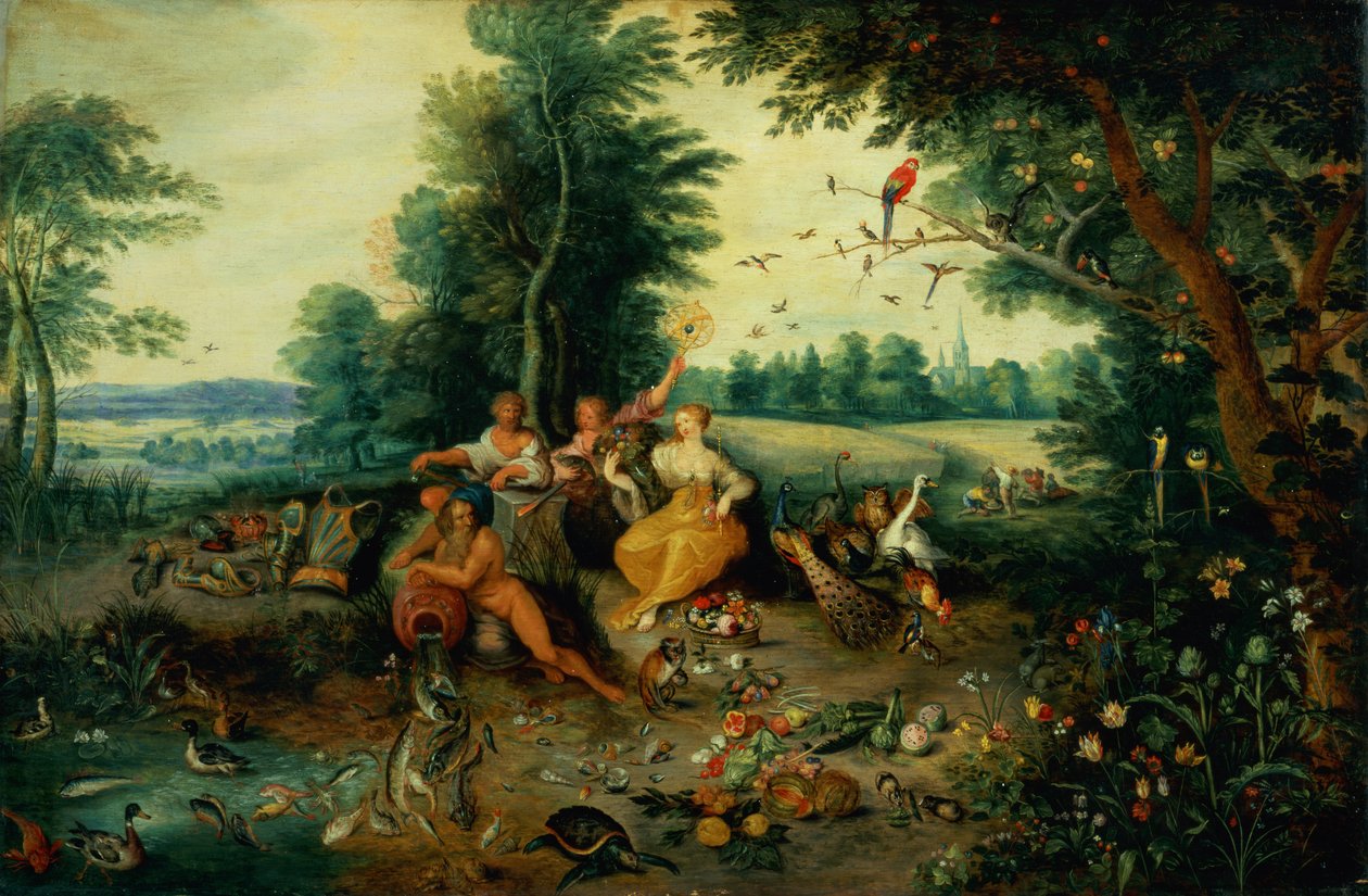 Die vier Elemente (Tafel) von Jan Brueghel the Younger