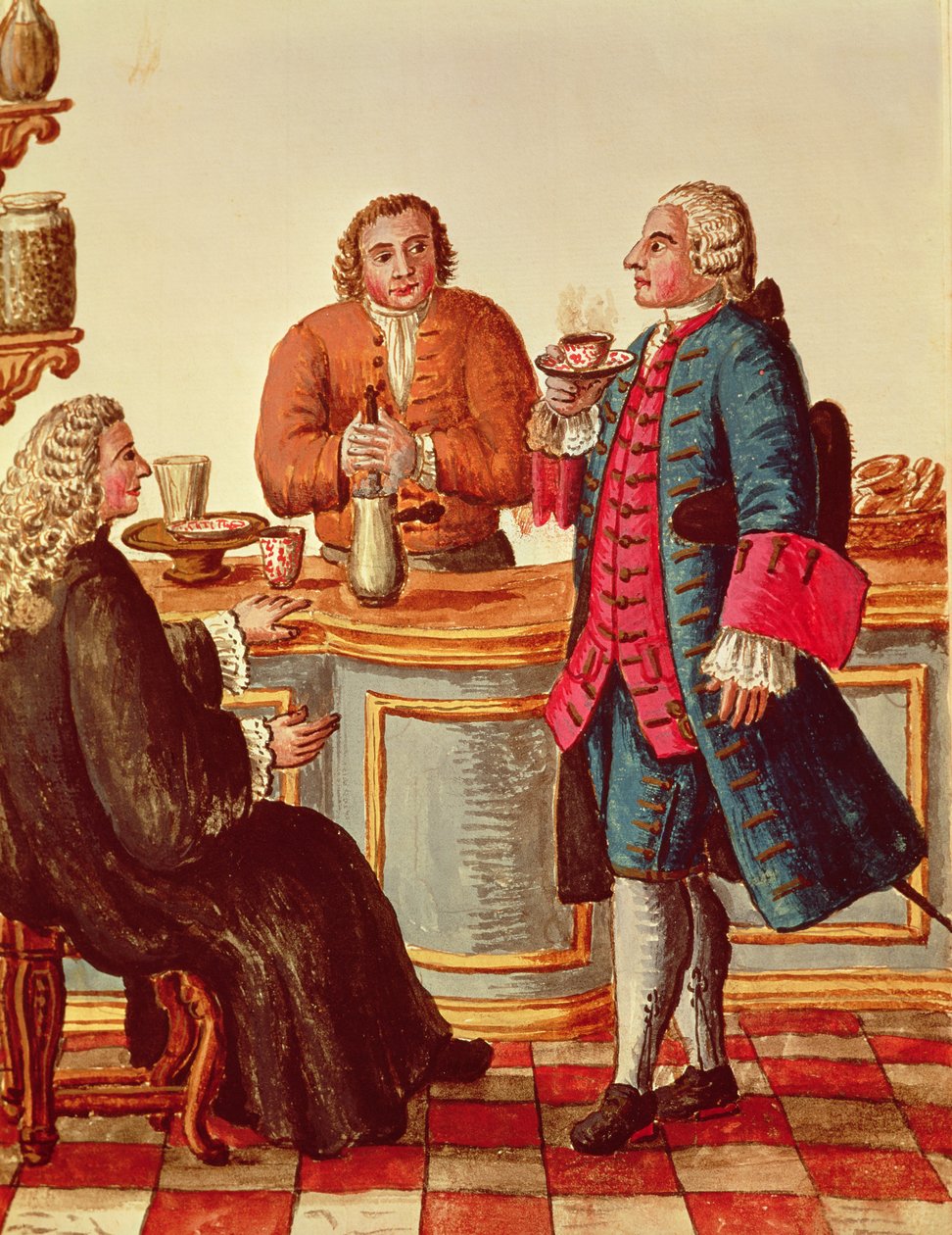 Venezianische Adlige in einem Café von Jan van Grevenbroeck