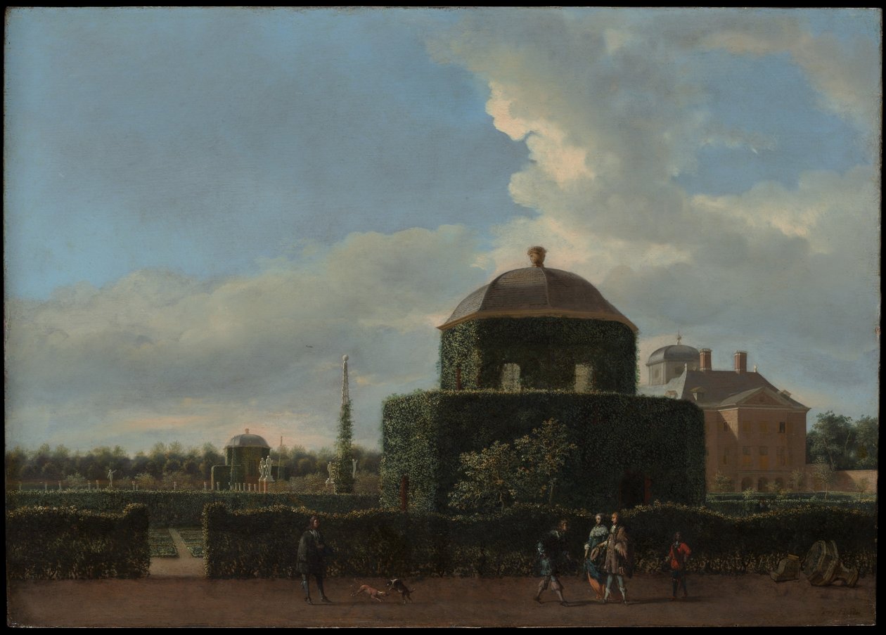 Das Huis ten Bosch in Den Haag und sein formaler Garten (Ansicht von Osten) von Jan van der Heyden