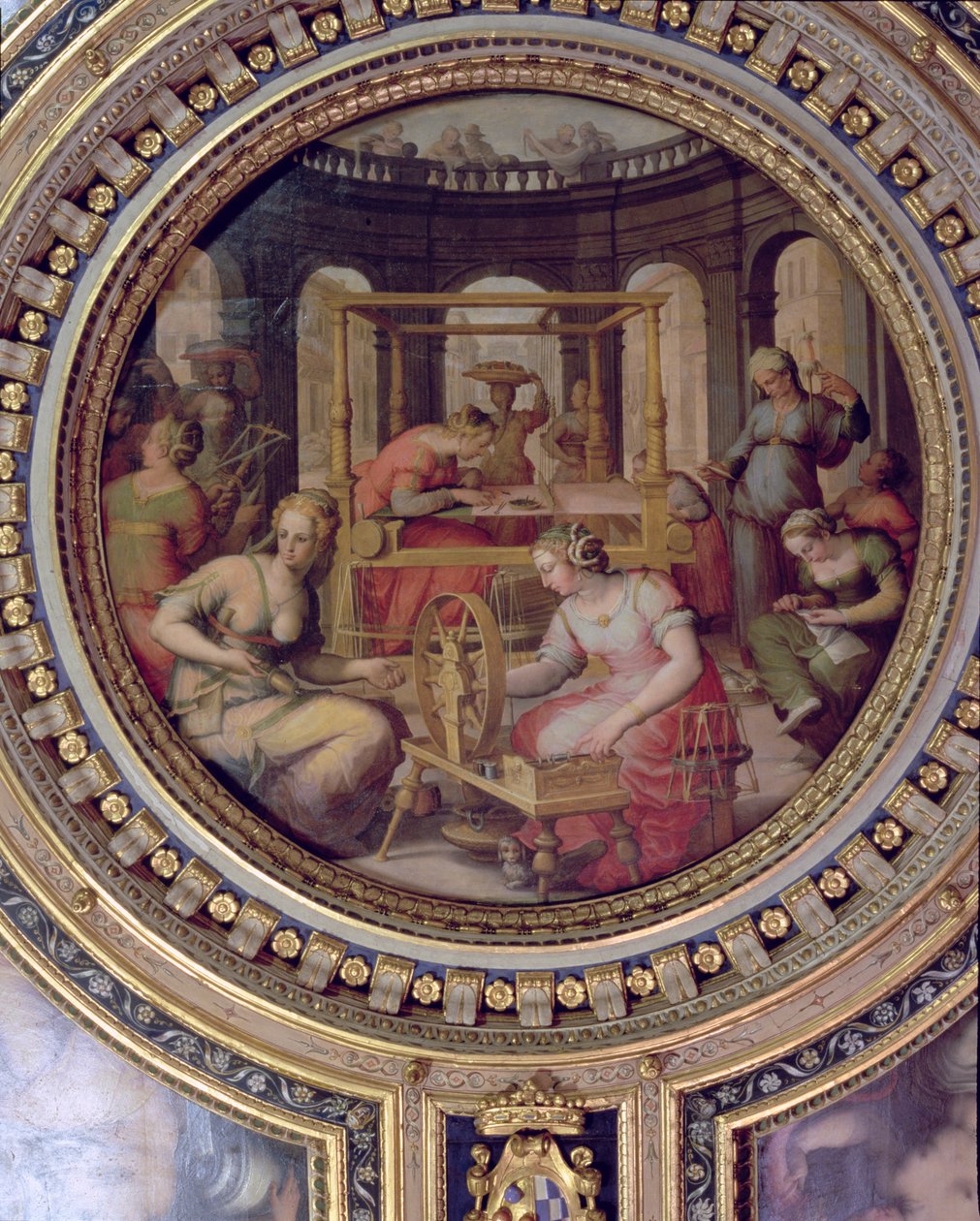 Penelope an ihrem Webstuhl von Jan van der Straet