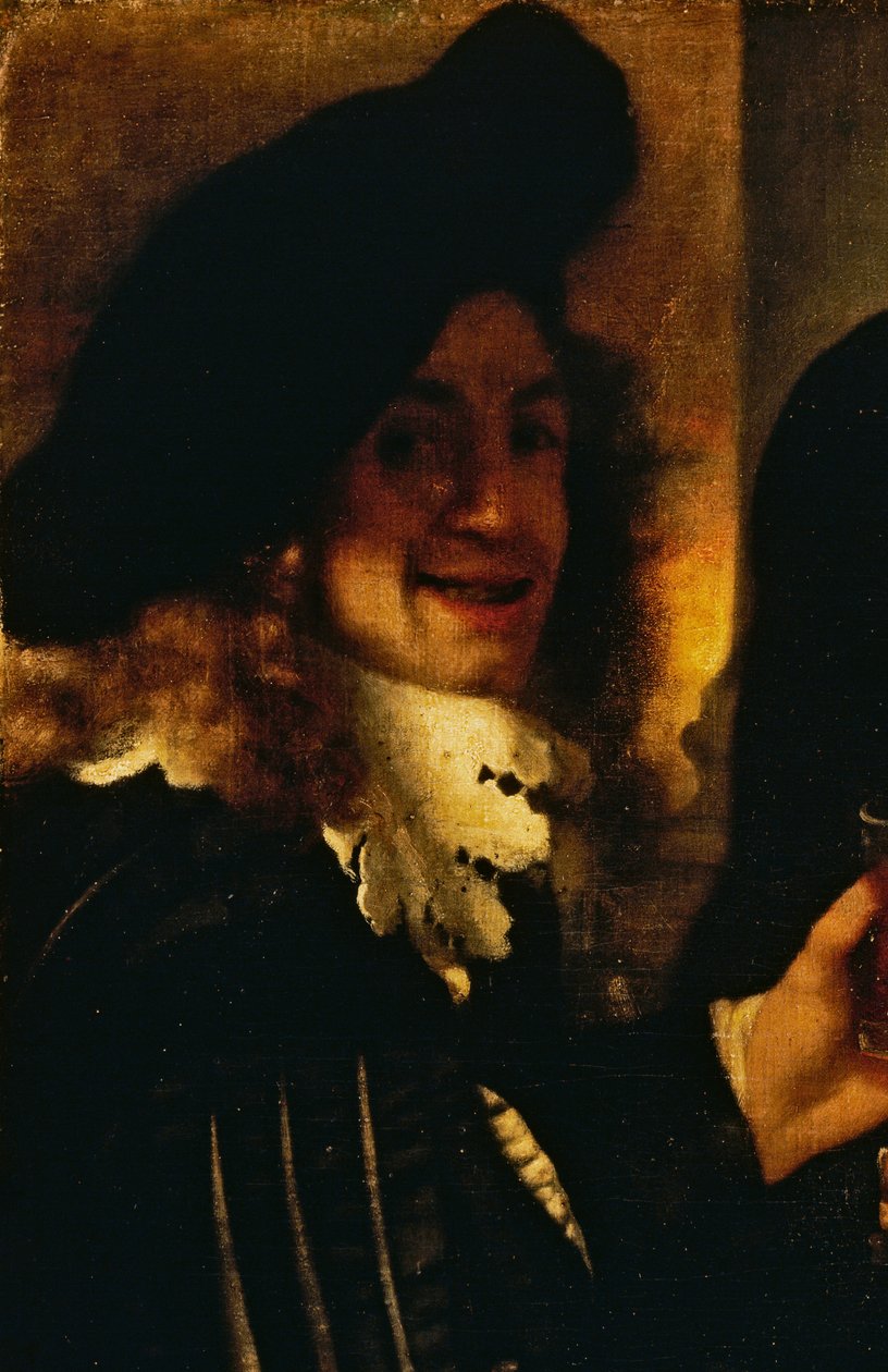 Musiker (Detail) aus Die Kupplerin von Johannes Vermeer