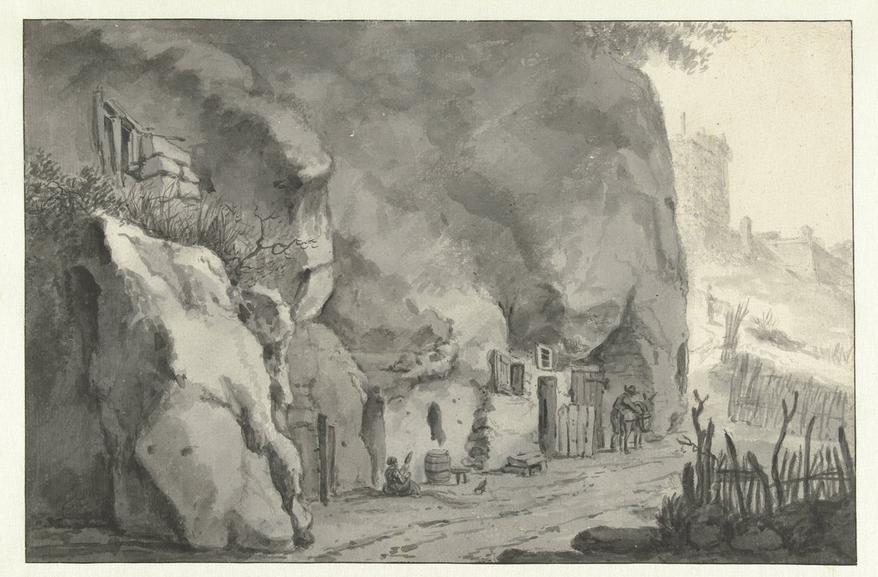 Felsenwohnungen an der Loire von Jan Asselijn (attributed to)