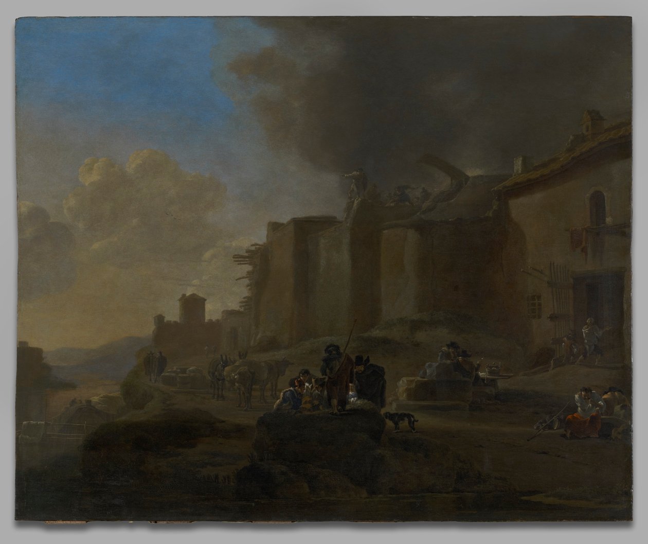Bauern am Flussufer von Jan Asselijn