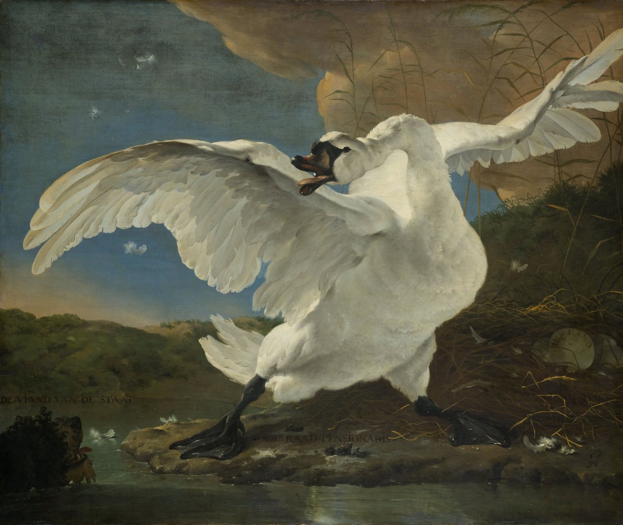 Der bedrohte Schwan, ca. 1650 von Jan Asselyn