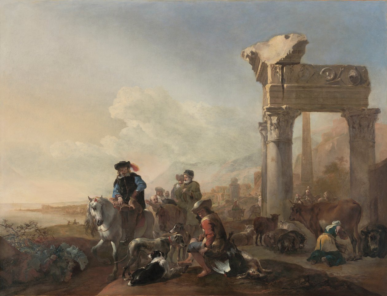 Jäger in der Nähe von Ruinen, 1648 von Jan Baptist Weenix