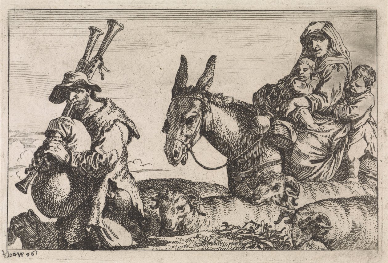 Der Dudelsackspieler von Jan Baptist de Wael