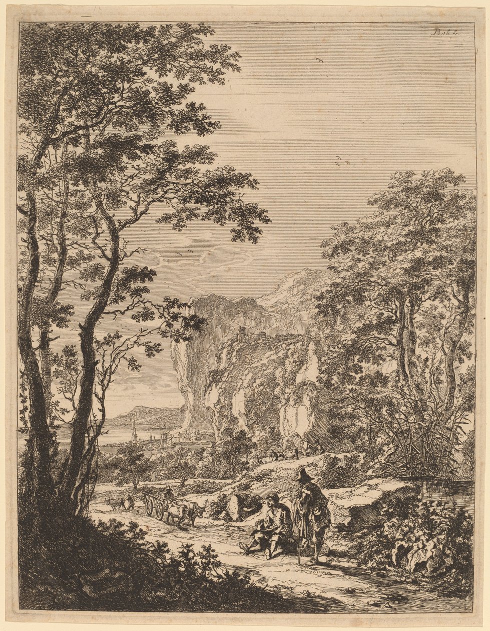 Der Ochsenkarren: Blick zwischen Ancona und Sinigaglia von Jan Both