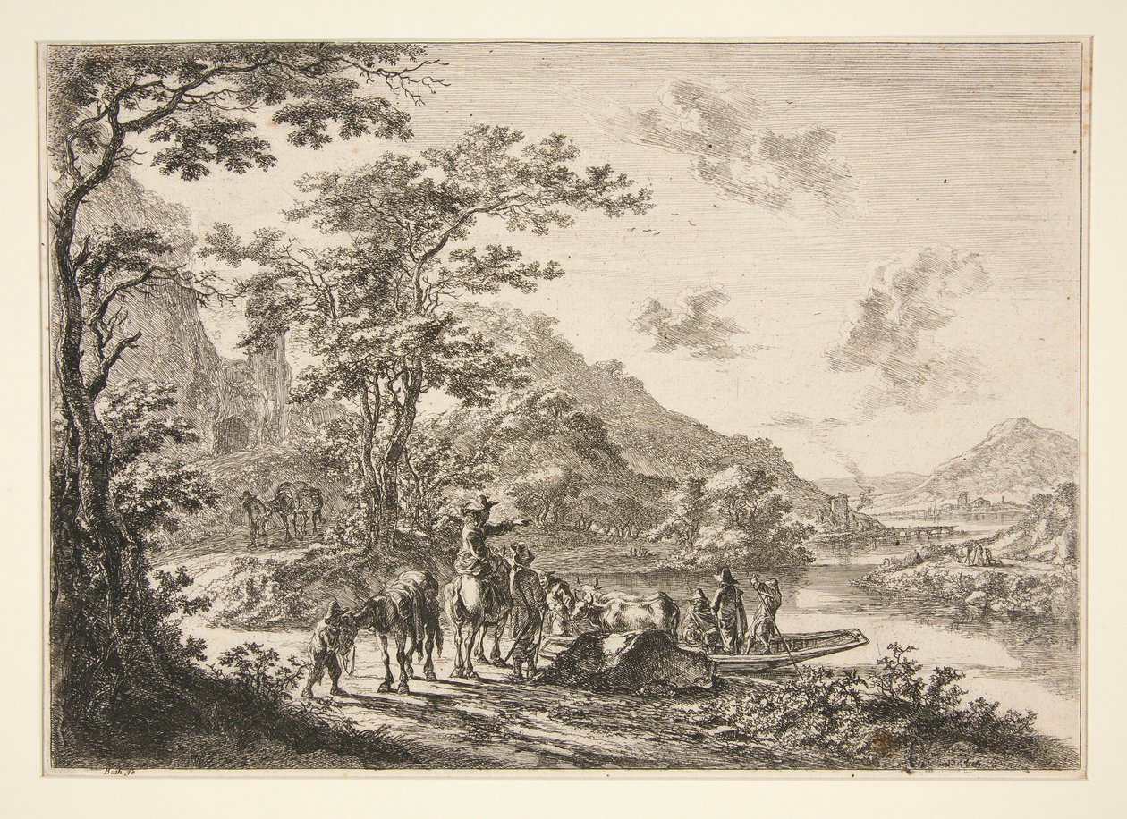 Blick auf den Tiber in der Campagna von Jan Both