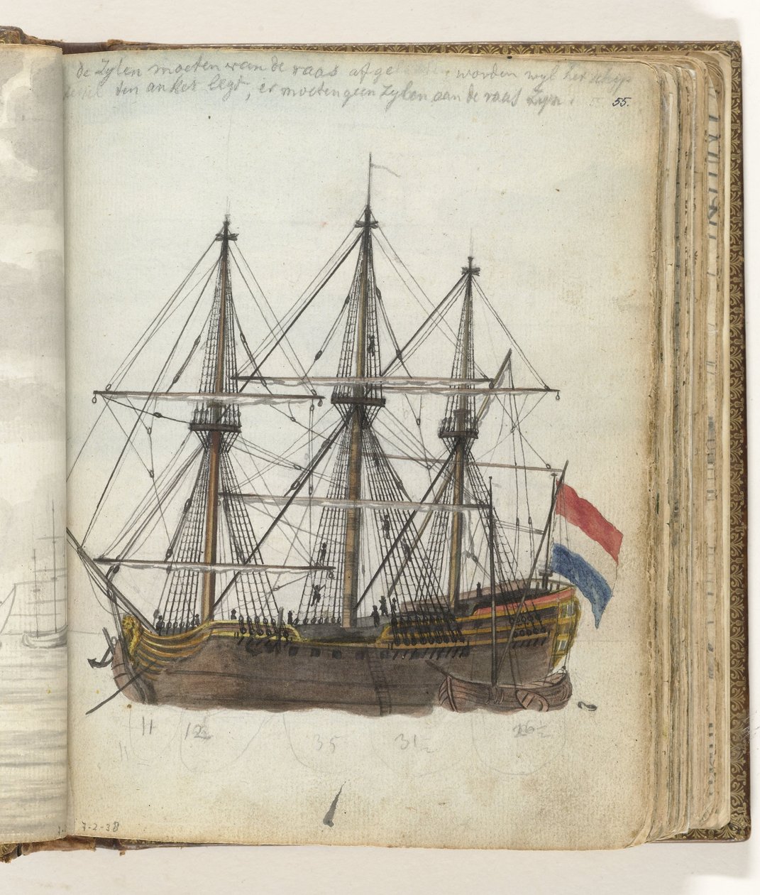 Ostindienfahrer vor Anker von Jan Brandes