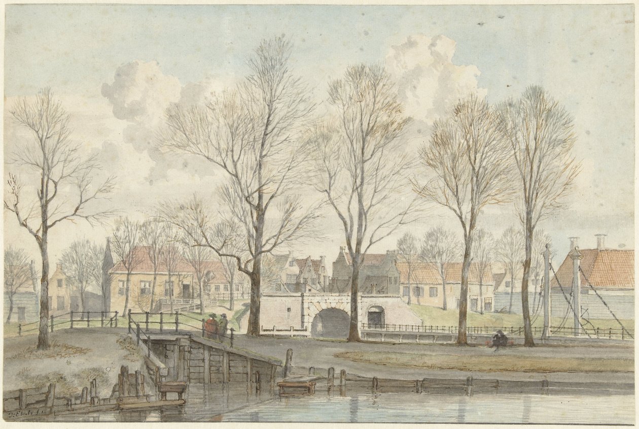 Das Heerenpoort in Leiden (?) von Jan Ekels (I)
