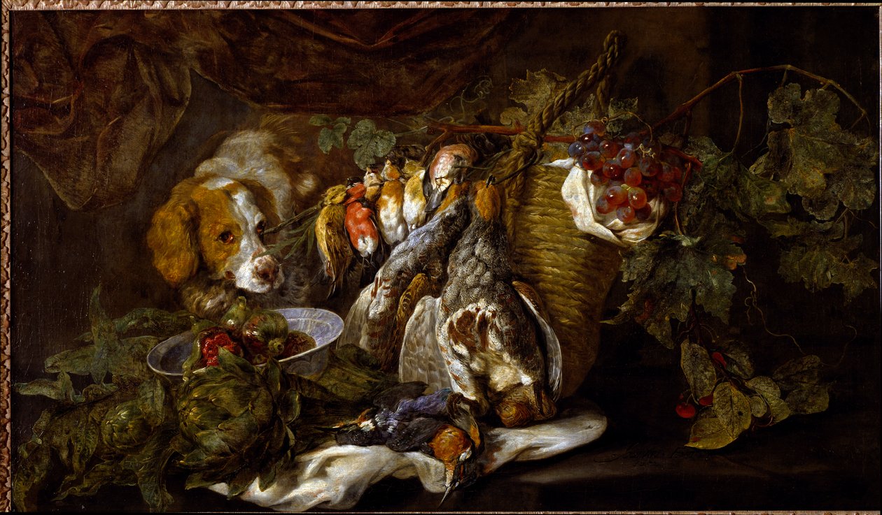 Stillleben, Obst und Wild von Jan Fyt