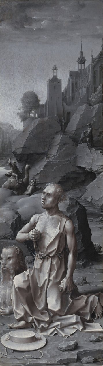 Der reuige Heilige Hieronymus [rechte Tafel], ca. 1509-1512 von Jan Gossaert