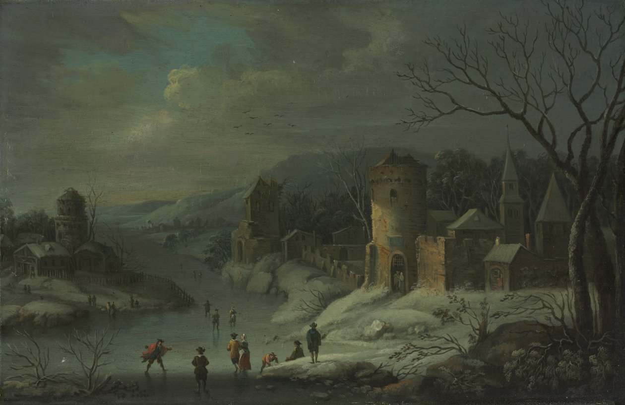 Winterlandschaft, um 1680-1718 von Jan Griffier