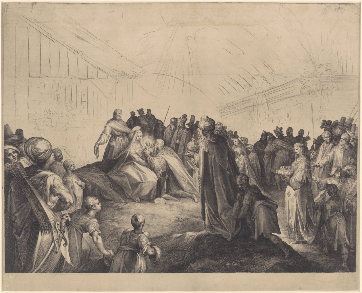 Anbetung durch die Könige von Jan Harmensz. Muller