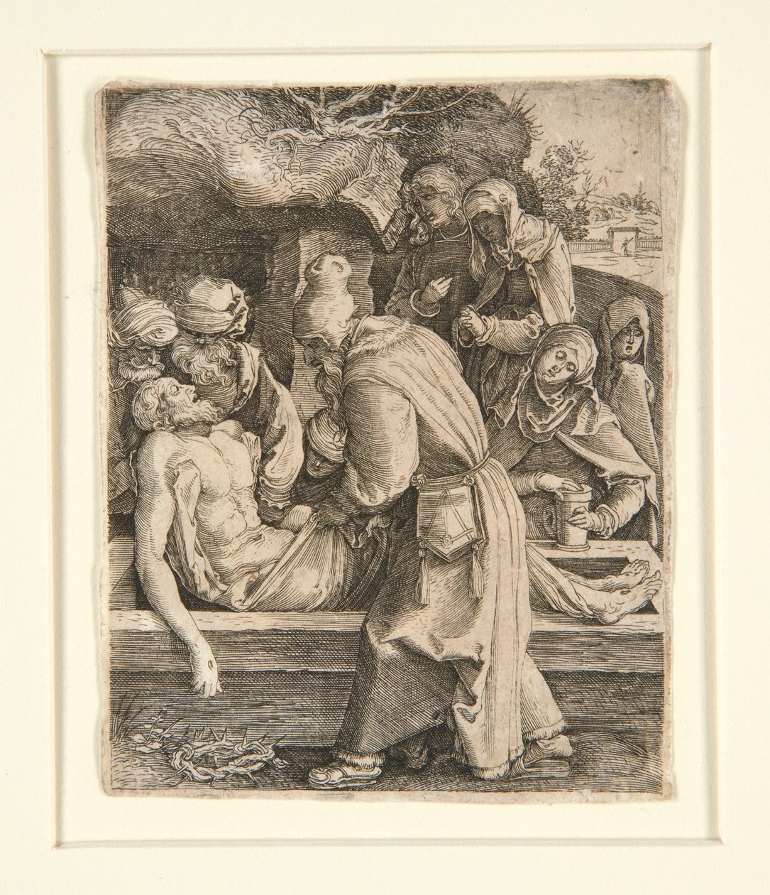 Begräbnis, aus Die Passion von Jan Harmensz. Muller