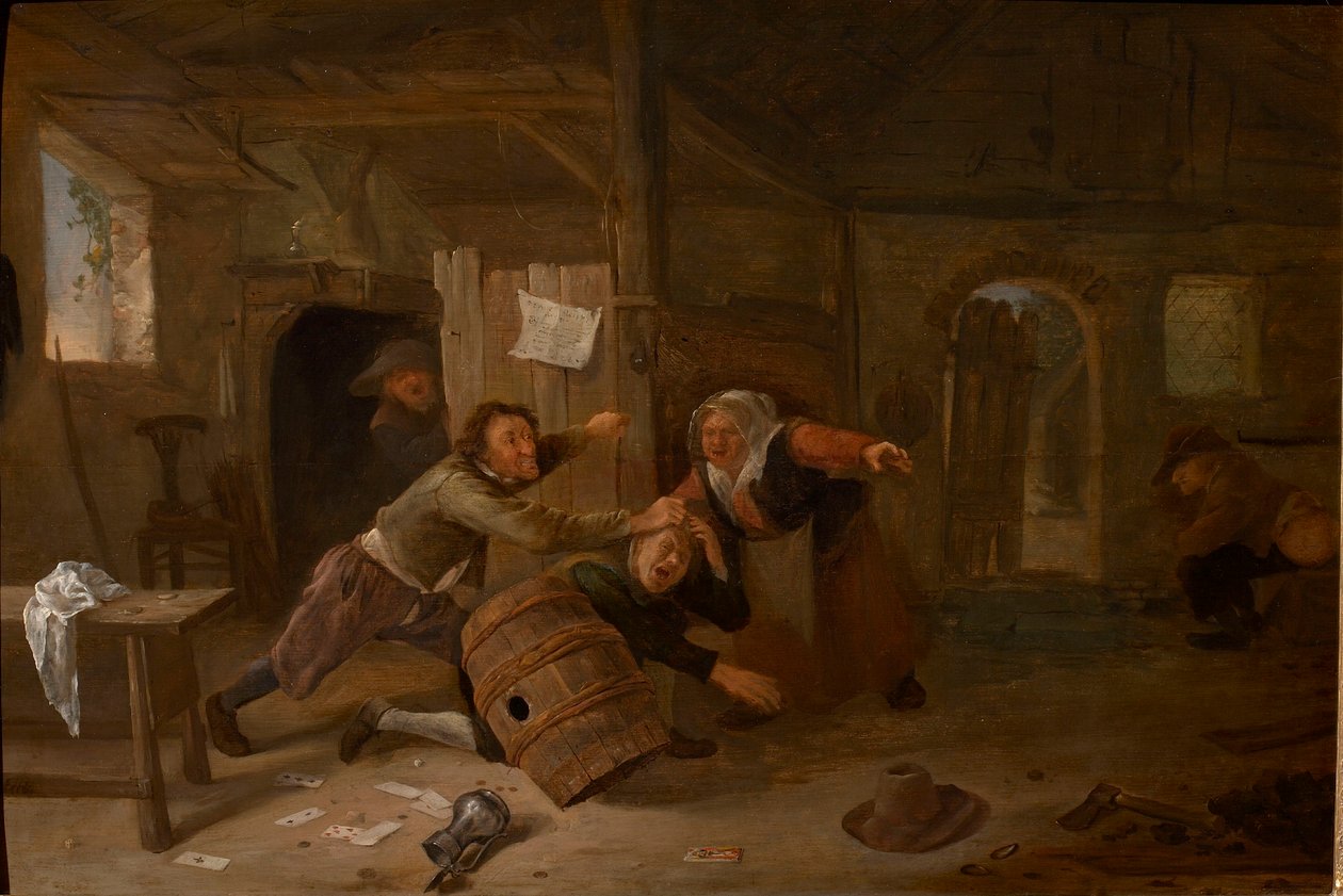 Kämpfende Bauern, vor 1678 von Jan Havicksz Steen